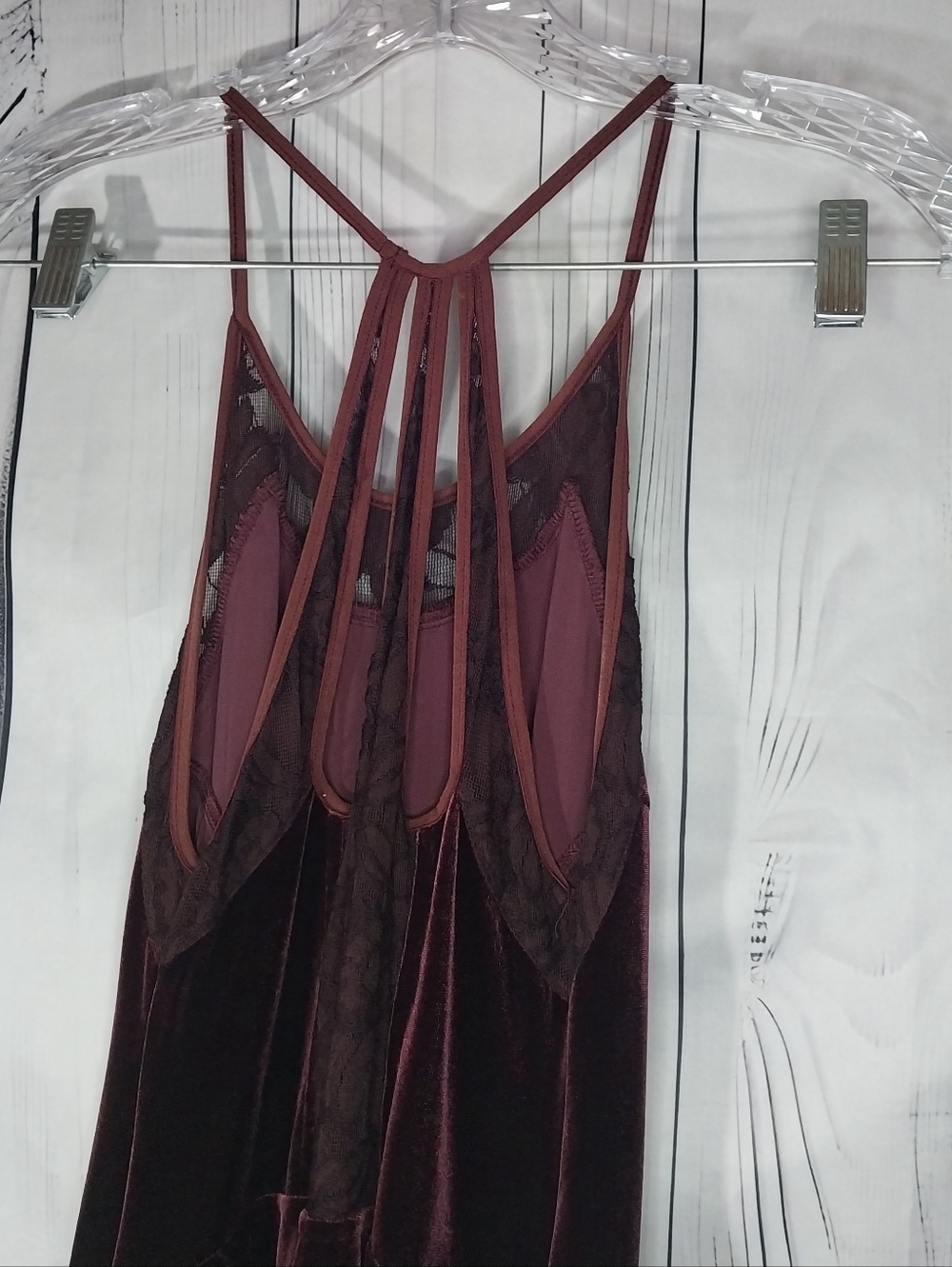 Free People Nightshade Backless Velvet & Lace Fit & Flare Skater Mini Dress - Picture 7 of 10